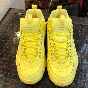 Yellow Fila Disruptor